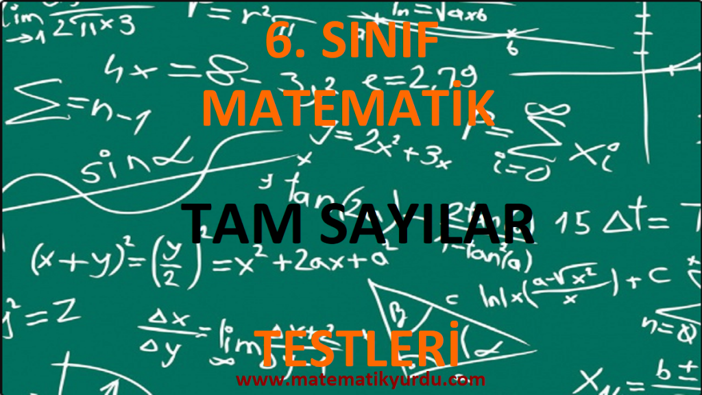 6. Sınıf Tam Sayılar Testi