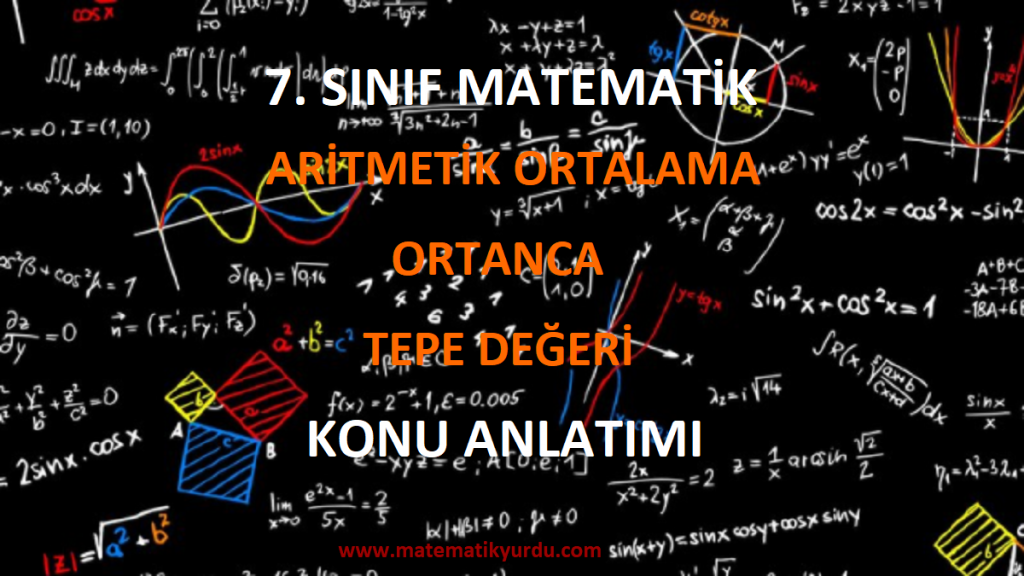 7. Sınıf Aritmetik Ortalama, Ortanca ve Tepe Değeri Konu Anlatımı