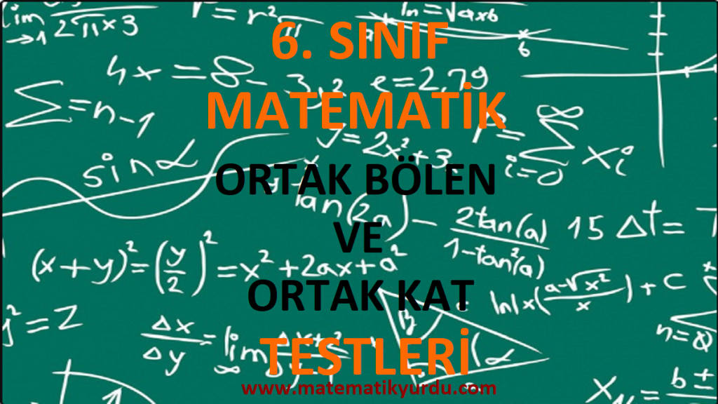 6. Sınıf Ortak Bölen ve Ortak Kat Yeni Nesil Testi